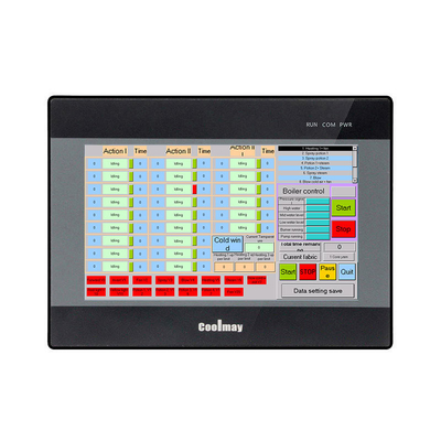 وحدة تحكم PLC رقمية مقاس 7 بوصات من Coolmay، ذاكرة قراءة فقط (ROM) بسعة 64 ميجابايت، RS232 RS485 HMI PLC الكل في واحد
