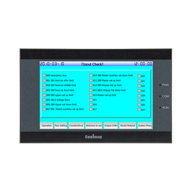 شاشة لمس 5 بوصة HMI PLC مدمجة وحدة تحكم HMI PLC 32 بت بحد أقصى 4AI/2AO