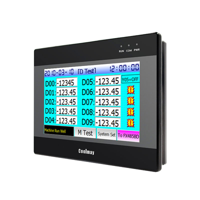 7 بوصة Modbus Hmi Plc كل شيء في واحد Plc وحدة تحكم قابلة للبرمجة 24 مدخل رقمي 24 مخرج رقمي